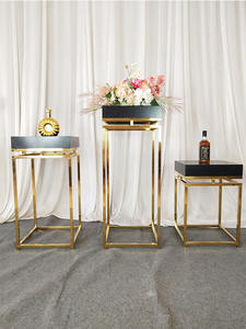 Furun Factory Table à dessert élégante en acier inoxydable pour gâteau de mariage, plinthe d'affichage, décoration d'anniversaire de mariage - Product Image 5