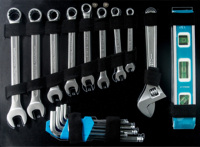 Ensemble d'outils à main tout-en-un, boîte à outils |   Clés à douilles, clés à molette, pinces en acier au chrome-vanadium, usage industriel, robustes, avec coffret de transport
