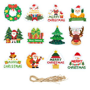 חג המולד מספק באנר צד ונייר דגל תליית קישוט עוגה טופר חג מולד מדבקה אביזרים צילום - Product Image 6