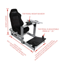 Nouveau équipement d'intérieur : Siège de simulateur de course automobile, cockpit de jeu, support de volant de jeu