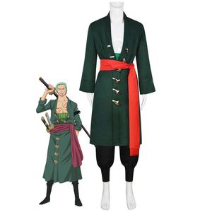 Disfraz de Zoro de una Pieza, Kimono Japonés para Cosplay, Anime, Comic Con, Set de Disfraz de Anime - Product Image 1