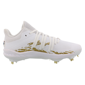 Chaussures d'athlétisme Adidas Afterburner 6 Speed Trap pour homme, couleur blanc/or métallisé/noir cœur |   100% authentique - Product Image 3