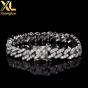 Hop 9mm Single Row Zircon Claw Setting Cuban Bracelet Personality Couple Accessories Unisex Tanjing Fashion Lijing - Product Image 3