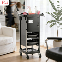 Chariot de salon de haute qualité avec serrure, grande capacité avec rangement, 4 tiroirs pour les stations de salon