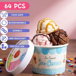 Vaso desechable personalizado de 8 oz para helado, cono de gofre, postre, yogur, tarta de queso, tazón para helado - Product Image 3
