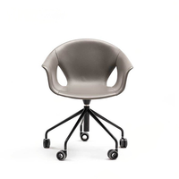 Chaise de bureau en cuir élégante pour négociation et conférence, chaise pivotante de luxe légère pour la maison, réglable en hauteur et de loisirs