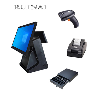 RN-<span class=keywords><strong>F8</strong></span> ruinai พอร์ทัชหน้าจอสัมผัสแบบคู่ POS เครื่องลงทะเบียนเงินสดที่หน้าต่างร้านอาหารพร้อม Wi-Fi 6และรับประกัน1ปี - Product Image 1