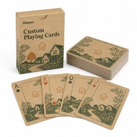 Cartes à jouer en kraft finition mate écologiques avec logo personnalisé, jeu de 54 cartes, cartes de poker pour kits de bienvenue immobiliers, cadeaux immobiliers
