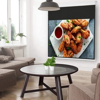 Écran de projection mural rétractable pour projecteurs de cinéma maison 180x180 cm, 4K, blanc mat, PMS180