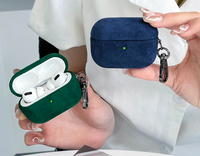 Étui en cuir de vachette véritable Micro velours de qualité supérieure pour AirPods 4 3 2 Pro accessoires pour casque en cuir Micro velours