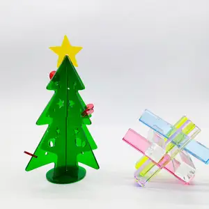 Hot SaleFactory Trực Tiếp Acrylic Christmas Tree Christmas Quà Tặng Diy Sáng Tạo Sắp Xếp Trang Trí Mini Home Cao Cấp