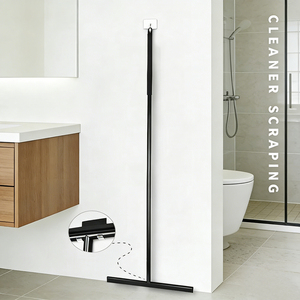 Nouvel Arrivage <span class=keywords><strong>Balai</strong></span>-essuieur <span class=keywords><strong>de</strong></span> sol large avec lame en <span class=keywords><strong>caoutchouc</strong></span> silicone et manche long en acier inoxydable pour le nettoyage et le balayage - Product Image 2