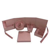 Moederdag LIEFDE Brief Rotatie Vierkante Composiet Kartonnen Bloem Fruit Bloemige Verpakking Souvenir Cadeaubox
