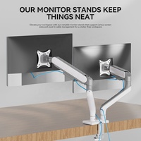 2025 Support d'adaptateur de bras de moniteur Pc à double support de haute qualité pour l'écran du moniteur 17-35 pouces