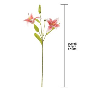 Offerta Speciale: Giglio Artificiale a Doppia Testa Stampato in 3D, Effetto Realistico, Due Fiori per Bouquet da Matrimonio, Decorazione Elegante Fai-da-Te per Casa e Vaso - Product Image 4
