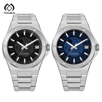Montre mécanique automatique pour homme, personnalisée, grand cadran, étanche à 100 m, mouvement professionnel