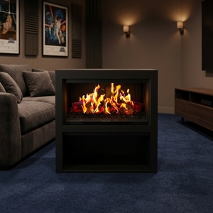 <span class=keywords><strong>Cheminée</strong></span> électrique à <span class=keywords><strong>flamme</strong></span> LED holographique avec armoire, autoportante, télécommande, usage domestique - Product Image 1