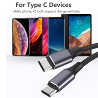 Cable de Datos USB-C con Trenzado de Nailon para PC y Teléfono Móvil, Carga Rápida QC 4.0 PD de 100W 5A 20V para Cámara, Cable USB Tipo C
