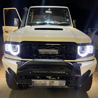 Grille de calandre chromée pour Toyota Land Cruiser Pick-up LC70 LC76 LC79 GR Grille de radiateur automatique avec lampe Grilles avant pour voiture tout-terrain