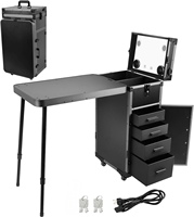 Table de manucure mobile pliable, station mobile, table de maquillage roulante, table de manucure, étui à ongles roulant