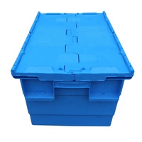 Vente en gros de boîtes logistiques écologiques Boîte de rangement pour conteneurs empilables Boîte de déménagement en plastique avec couvercle
