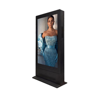 Totem extérieur 75 pouces haute luminosité 3500 nits IP65 étanche, écran LCD publicitaire, kiosque d'affichage numérique pour centre commercial