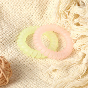 Cordon de téléphone style coréen mat transparent givré sirène, n'abîme pas les cheveux, vente en gros pour femmes - Product Image 4