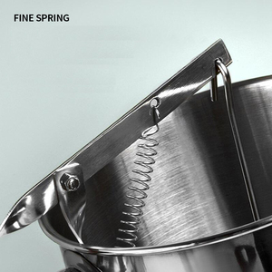 XEOLEO Distributeur de pâte à crêpes de cuisine en acier inoxydable avec support Entonnoir à piston de confiserie Pastr - Product Image 6