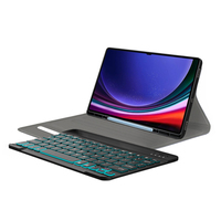 Casing Keyboard nirkabel lampu latar RGB, untuk Samsung galaxy Tab S9 Ultra 14.6 S10 ultra Tablet casing penutup 2024 grosir pabrik