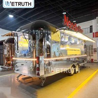 Équipement de camion de restauration Wetruth, équipement de cuisine commerciale, remorque alimentaire mobile personnalisée en acier inoxydable pour la vente de crème glacée
