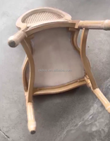 Chaise Louis en résine imitation bois avec dossier et assise rembourrés, démontable, pour mariage, banquet, salle à manger, location événementielle, restaurant