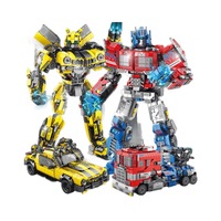 Coche Mecha, Juguete de Construcción DIY, Modelo de Robot, Escala 1:8, Bloques de Plástico ABS Compatibles con Ladrillos de Construcción, para Niños de 6 a 12 Años
