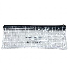 Clear PVC Waterproof Zipper Pencil Case Custom Logo for Students-Keeps Pens Small Stationery Organized for <b>School</b> Office Use - Product Image 4