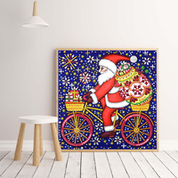 Peinture Diamant 5D DIY Santa sur Toile Polyester - Impression Numérique Moderne Photo Personnalisée