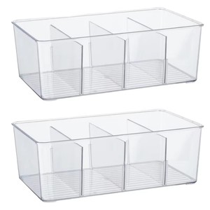 <strong>Plastic</strong> <strong>Bins</strong> Clear Acrylic Cabinet Storage Box Stackable Vanity Organizer <strong>Bin</strong> for <strong>Bathroom</strong> Health Beauty Office Organization - Product Image 1
