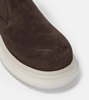 Bottes de ski unisexes de qualité supérieure pour hommes et femmes, bottes Chelsea Beatle à bout rond, bottes de neige pour hommes, bottes en daim marron Beatle Bogun
