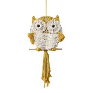 Atrapasueños de Estilo Contemporáneo, Tapiz de Macramé de Algodón con Búhos, Decoración de Pared Hecha a Mano con Borlas, Ecológico, Lavable, Estilo Bohemio para el Hogar - Product Image 3
