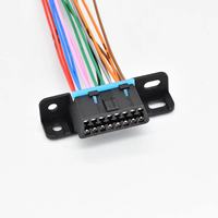 Conector Macho OBD2 de 16 Pines J1962, Arnés de Cableado de Interfaz de Diagnóstico, Enchufe de Detección OBD para Automóviles y Camiones OULIIVER, Cable de 16AWG