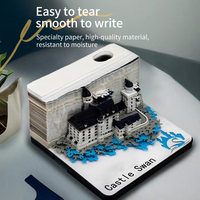 Bloc-notes et carnet de notes magiques en papier rond sculpté en 3D personnalisés pour la décoration de la maison, cadeau par l'encounter entre le papier et le bois