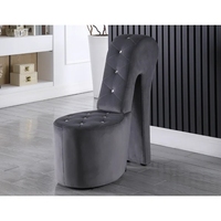 Chaise de salon tapissée par velours élégant moderne de chaise à dossier haut de conception unique pour l'hôtel à la maison