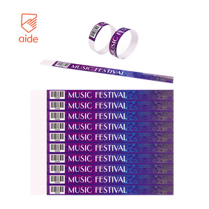 Custom Event Wristbands Paper Wristbands Waterproof Disposable Identification Synthetic Bracelet Tickets for Events Party