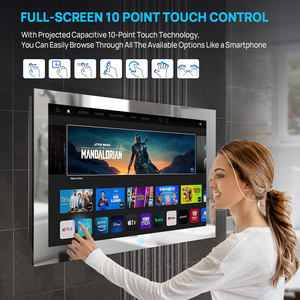 Haocrown TV intelligente de salle de bains de 32 pouces IP66 étanche à écran tactile <span class=keywords><strong>miroir</strong></span> magique TV Full HD 1080P télévision - Product Image 3