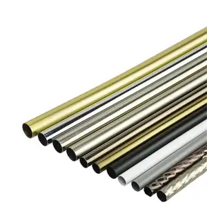 Hot Selling Single Metal Curtain Poles Pipes Modern Design 16mm 22mm 25mm 28mm Window Blinds & Curtains Rods Accessories