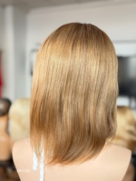 SHY Prothèse capillaire européenne en cheveux humains à texture fine, mono-top, topper professionnel, marque de fourniture