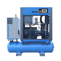 Compresseur d'air à vis rotatif industriel 7,5 kW 11 kW 15 kW 22 kW avec sécheur d'air et réservoir d'air 200 L 300 L 500 L