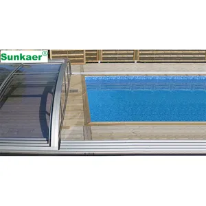 Goods in stock outdoor swimming pool enclosure aluminium waterproof automated pool covers Aluminium Cover Swimming Pool