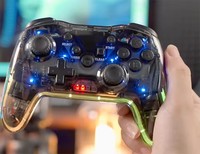Manette de jeu sans fil en plastique Ns015 avec lumière RGB et batterie 600 mAh pour //