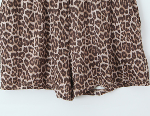 <span class=keywords><strong>Combinaison</strong></span> décontractée d'été à bretelles spaghetti à imprimé animal de couleur marron pour femmes - Product Image 5