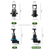 Lampu Depan TGZ untuk Mobil, Bohlam LED Kendaraan H4 H7 HB4, Lampu Proyektor 64W IP67, Kipas Pendingin 12-60V, H11 9005