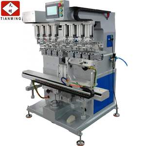 Semi Automatic 6 Color Pad Printer Rotary 3D Shuttle Transfer <b>Printing</b> <b>Machine</b> for Labels Tubes Parts - Product Image 1